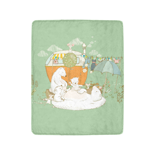 Happy Camping Bears Ultra-Soft Micro Fleece Blanket 40"x50"