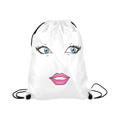 Eyes & Lips Large Drawstring Bag Model 1604 (Twin Sides)  16.5"(W) * 19.3"(H)