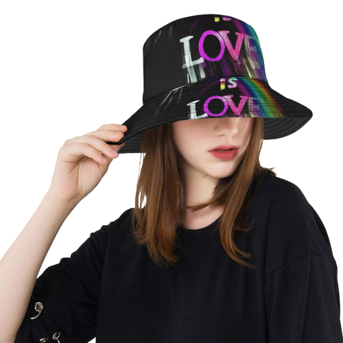 Love is Love Popart by Nico Bielow All Over Print Bucket Hat