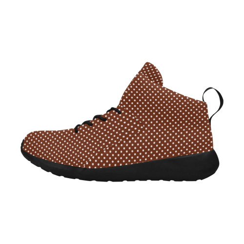 Brown polka dots Women's Chukka Training Shoes (Model 57502)