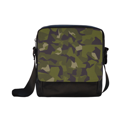 Swedish M90 woodland camouflage Crossbody Nylon Bags (Model 1633)