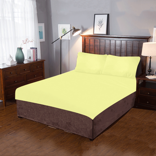 color canary yellow 3-Piece Bedding Set