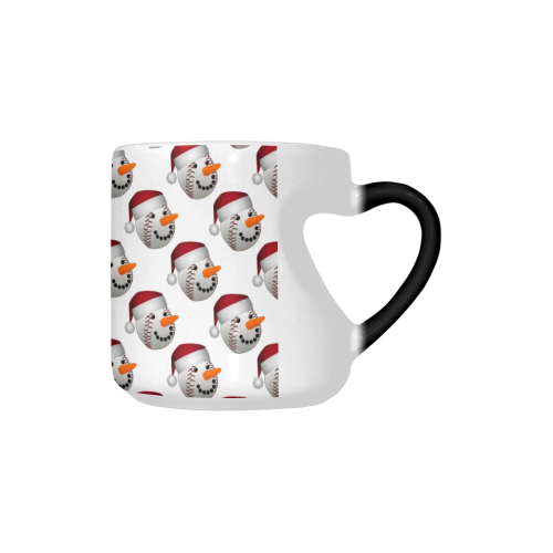Christmas Baseball Snowman Sports Heart-shaped Morphing Mug