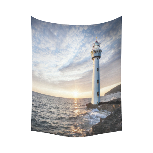 Lighthouse Escape Cotton Linen Wall Tapestry 60"x 80"