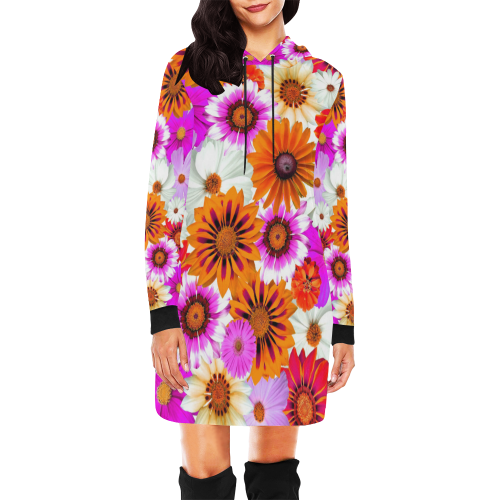 Spring Time Flowers 2 All Over Print Hoodie Mini Dress (Model H27)