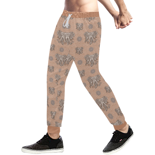 Ethnic Elephant Mandala Pattern Men's All Over Print Sweatpants (Model L11)