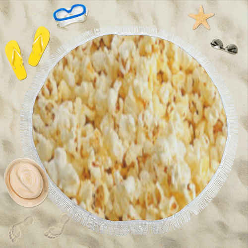 Popcorn Circular Beach Shawl 59"x 59"