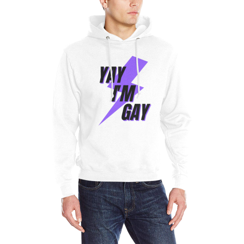 Yay I'm Gay purple Men's Classic Hoodie (Model H17)
