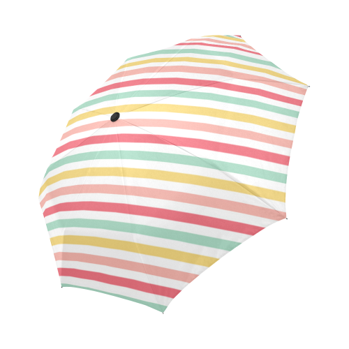 Pastel Stripes Auto-Foldable Umbrella (Model U04)