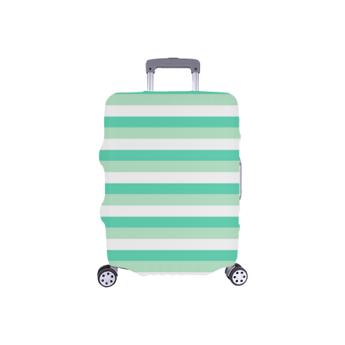 Mint Stripes Luggage Cover/Small 18"-21"