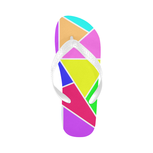 Abstract Colors Flip Flops for Men/Women (Model 040)