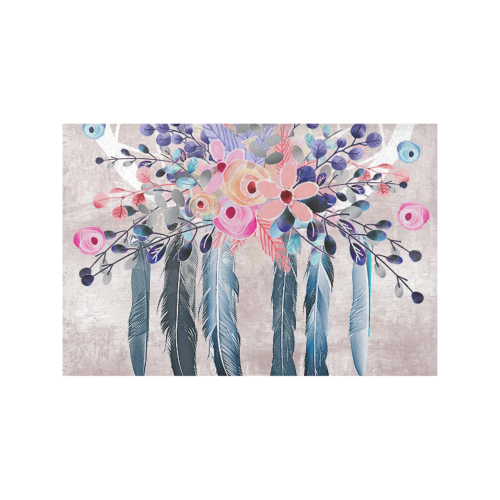 pink dreamcatcher floral Placemat 12’’ x 18’’ (Set of 4)