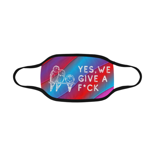 Yes-we-Give-a-fCk_red-blue-pink Mouth Mask