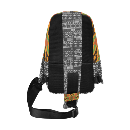 Kente and Mud Cloth Chest Bag Chest Bag (Model 1678)
