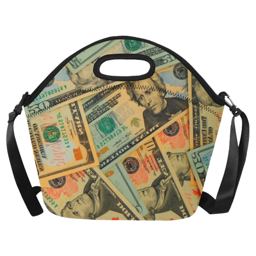 US DOLLARS 2 Neoprene Lunch Bag/Large (Model 1669)