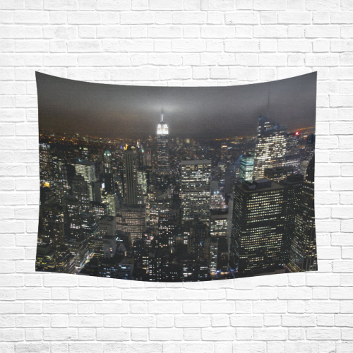 New York Tapastry Empire State Cotton Linen Wall Tapestry 80"x 60"