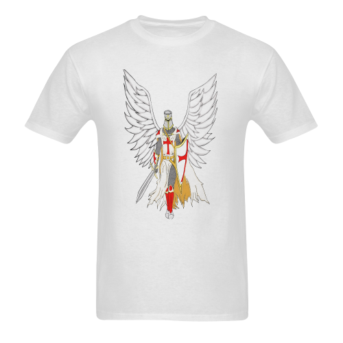 Knights Templar Angel White Men's T-shirt in USA Size (Front Printing Only) (Model T02)