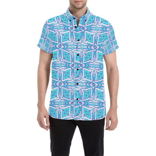 geometric doodle 1 Men's All Over Print Short Sleeve Shirt/Large Size (Model T53)