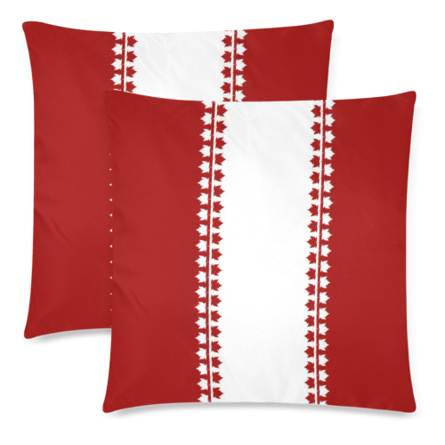 Classic Canada Souvenir Pillow Cases Custom Zippered Pillow Cases 18"x 18" (Twin Sides) (Set of 2)