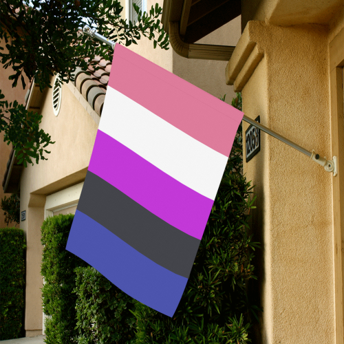 Gender Fluid Flag Garden Flag 28''x40'' （Without Flagpole）