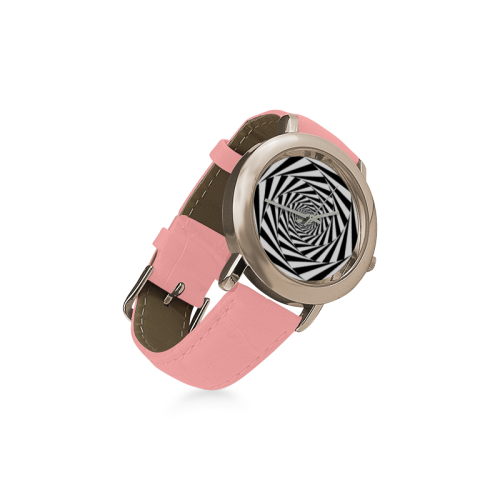 Spiral Women's Rose Gold Leather Strap Watch(Model 201)