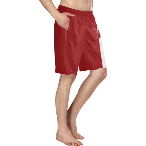 Retro Canada Flag Swimtrunks Plus Size Men's Swim Trunk/Large Size (Model L21)
