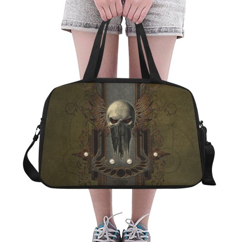 Awesome dark skull Fitness Handbag (Model 1671)