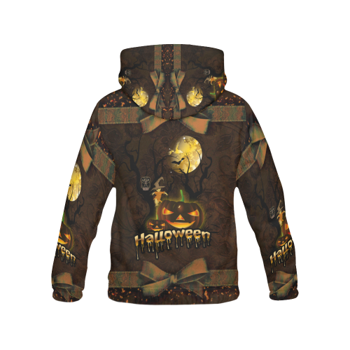 Halloween pumpkin All Over Print Hoodie for Men/Large Size (USA Size) (Model H13)