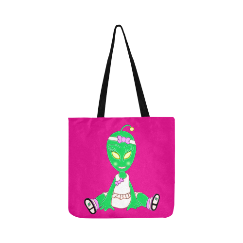 Alien Baby Girl Pink Reusable Shopping Bag Model 1660 (Two sides)