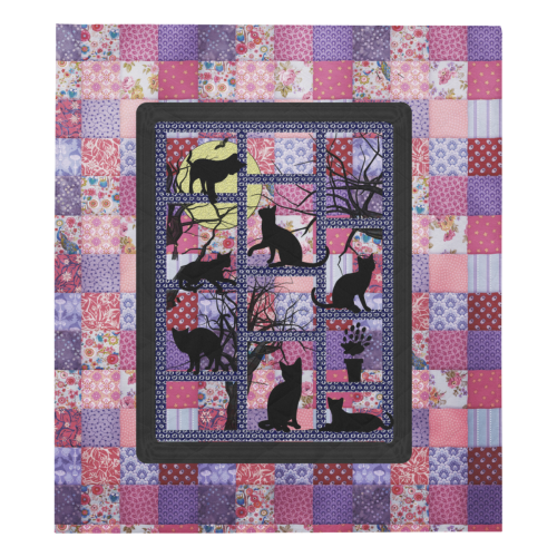 Cats in the Night Quilt 70"x80"