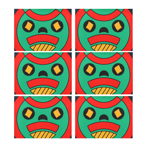 African Scary Tribal Placemat 14’’ x 19’’ (Set of 6)