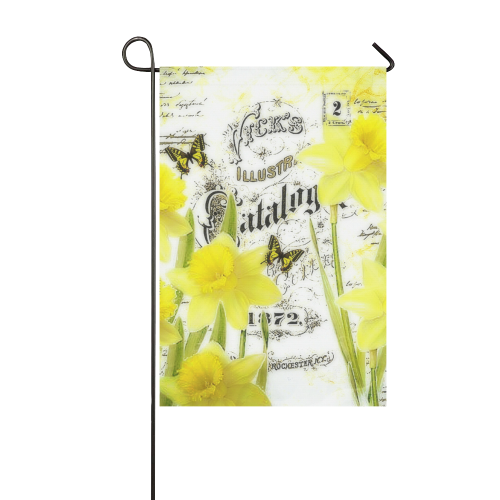 vintage daffodils Garden Flag 12‘’x18‘’（Without Flagpole）