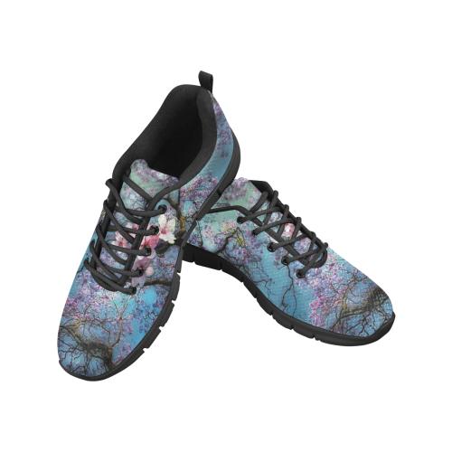 Cherry blossomL Men's Breathable Running Shoes (Model 055)