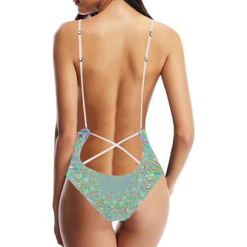 Shell1 Sexy Lacing Backless One-Piece Swimsuit (Model S10)