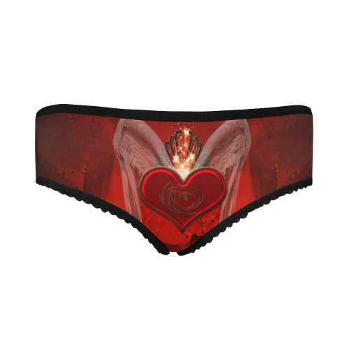 Heart with wings Women's All Over Print Classic Briefs (Model L13)