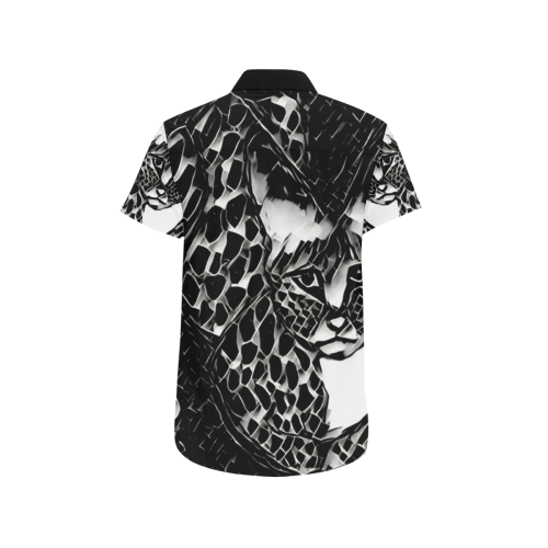 Black Cat Cool Cat Men's All Over Print Short Sleeve Shirt (Model T53)
