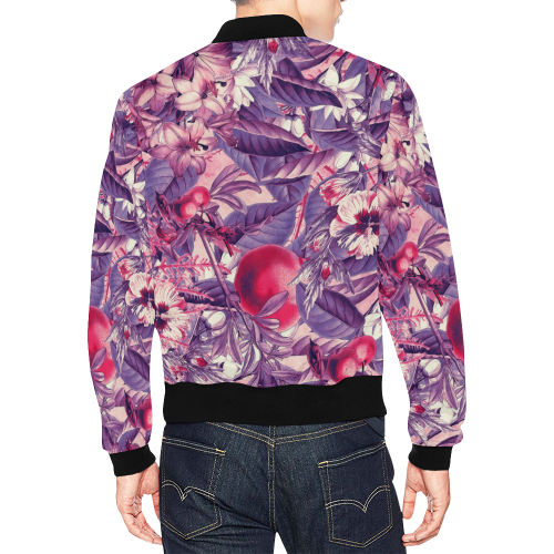 flowers 7 All Over Print Bomber Jacket for Men/Large Size (Model H19)