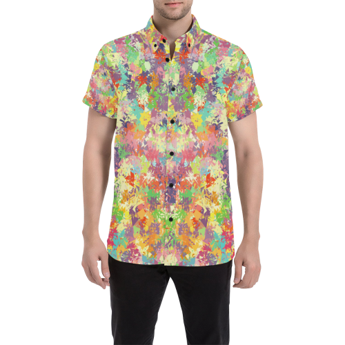 colorful pattern Men's All Over Print Short Sleeve Shirt (Model T53)