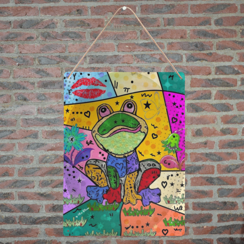 Frog by Nico Bielow Metal Tin Sign 12"x16"