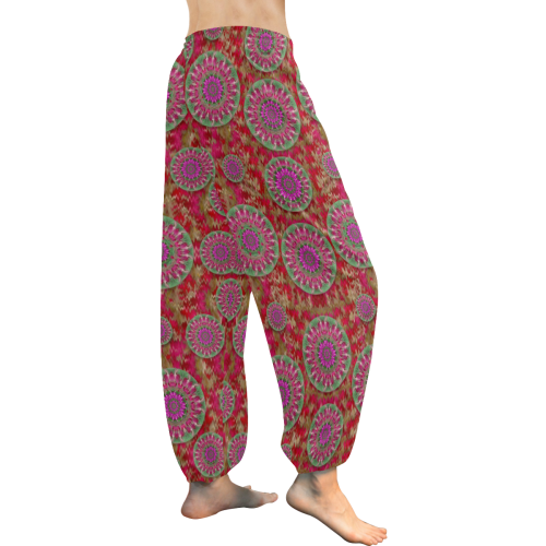 Hearts can also be flowers such as bleeding hearts Women's All Over Print Harem Pants (Model L18)