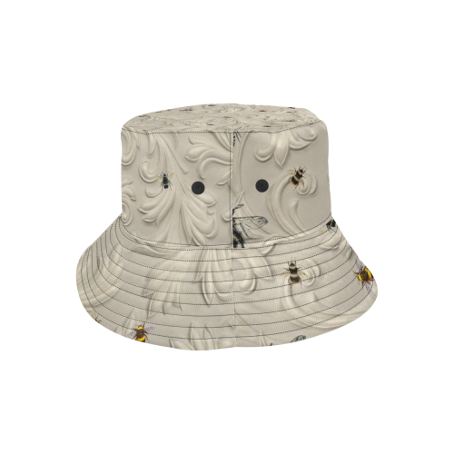 Embossed Bees All Over Print Bucket Hat for Men