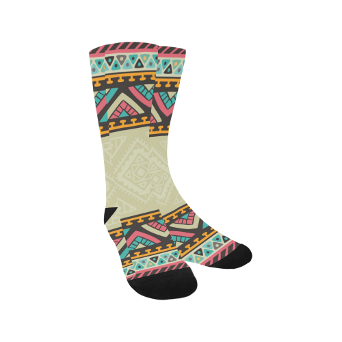 Beautiful Ethnic Tiki Design Men's Custom Socks
