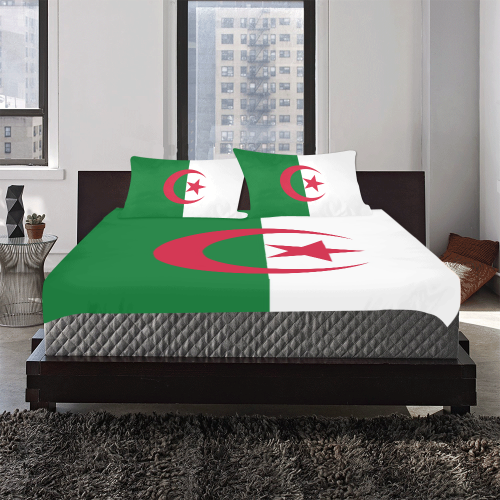 Algeria Flag 3-Piece Bedding Set