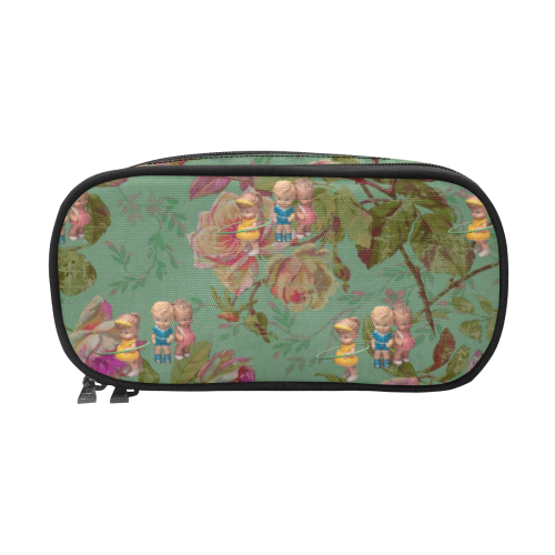 Hooping in the Rose Garden Pencil Pouch/Large (Model 1680)