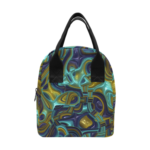 Abstract Art Deco 13 by JamColors Zipper Lunch Bag (Model 1689)