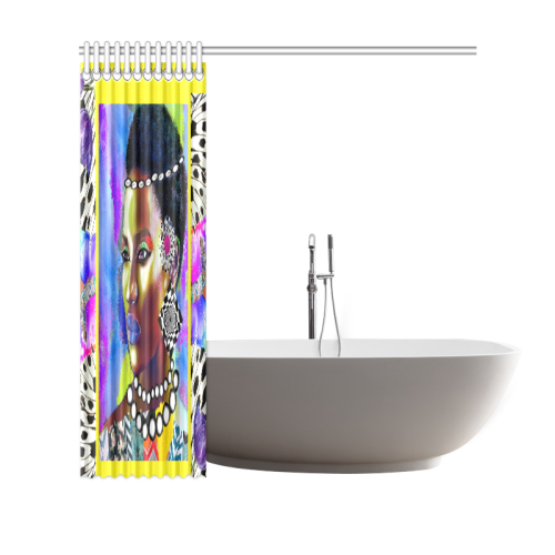 DIVERSE strong bright yello Shower Curtain 69"x70"