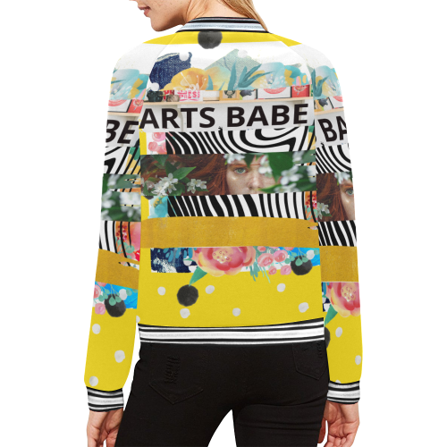 PiccoGrande Arts Babe All Over Print Bomber Jacket for Women (Model H21)