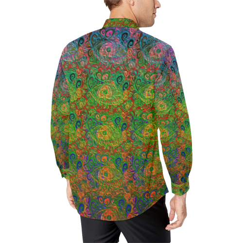 Your Paisley Eye Oil Paint by MJS and Aleta Men's All Over Print Casual Dress Shirt (Model T61)