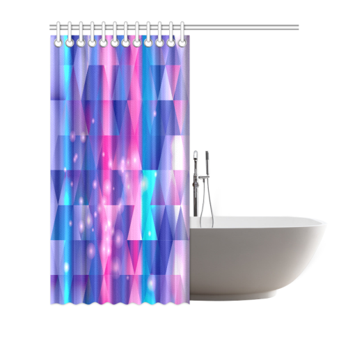 Northern Lights in Triangle & Lights Shower Curtain 72"x72"
