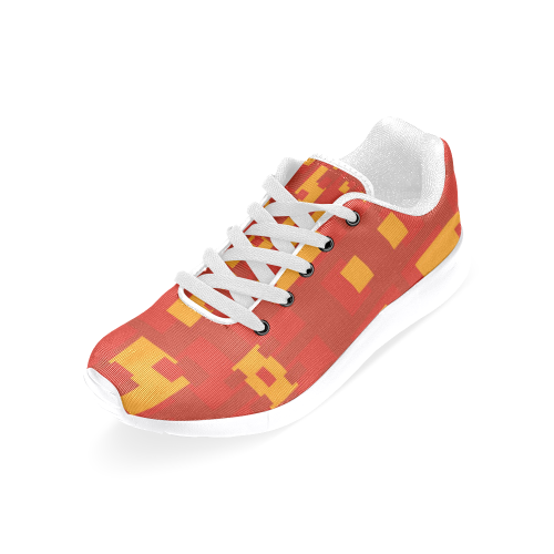 red and gold design Women's Running Shoes/Large Size (Model 020)